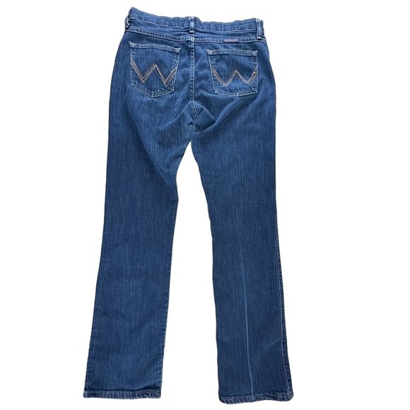 Wrangler Jeans Womens 9/10 x36 Q Baby No Gap Waistband Stretch Riding Denim Good - Picture 4 of 15